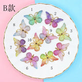 60pcs Multicolor Butterfly Resin Cabochons for DIY Jewelry Findings