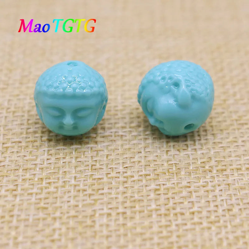 Multicolor Buddha Coral Bead DIY Bracelet Arts Crafts 14mm