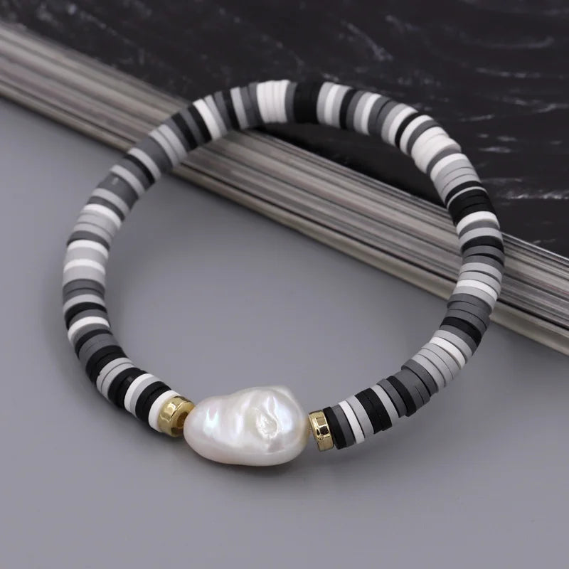 Multicolor Clay Beaded Boho Bracelet for Women