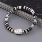 Multicolor Clay Beaded Boho Bracelet for Women