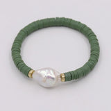 Multicolor Clay Beaded Boho Bracelet for Women