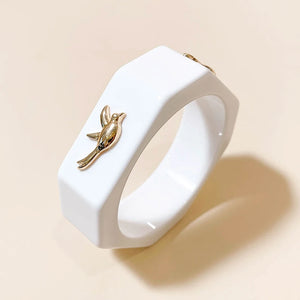Multicolor Acrylic Bangles Geometric Square Bird Bracelets