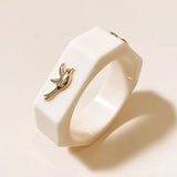 Multicolor Acrylic Bangles Geometric Square Bird Bracelets
