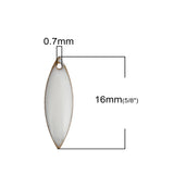 Multicolor Copper Enamelled Sequins Charms 16mmx5mm