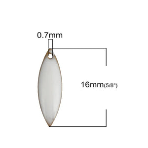 Multicolor Copper Enamelled Sequins Charms 16mmx5mm