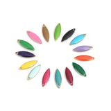 Multicolor Copper Enamelled Sequins Charms 16mmx5mm