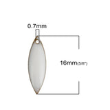 Multicolor Copper Enamelled Sequins Charms 16mmx5mm