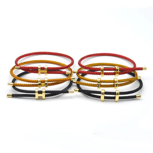 Multicolor Double Layer H Letter Bracelet