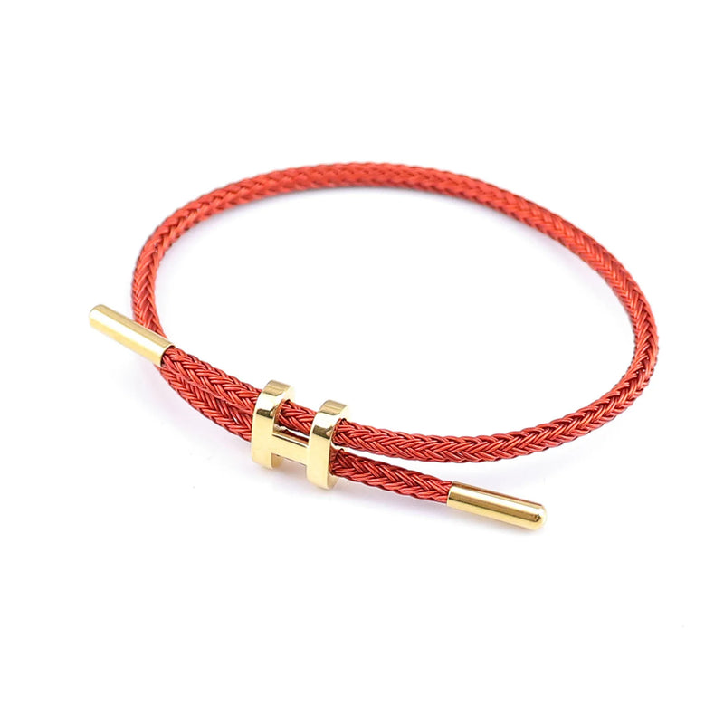 Multicolor Cord Double Layer Bracelet Adjustable Charm Bracelet