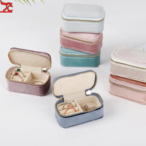 Creative Multicolor Velvet Ring Box Wedding Earrings Storage