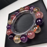 Multicolor Crystal Charm Bracelet 12mm Beads All-Match Jewelry