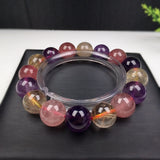 Multicolor Crystal Charm Bracelet 12mm Beads All-Match Jewelry