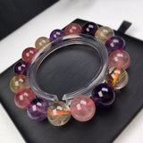 Multicolor Crystal Charm Bracelet 12mm Beads All-Match Jewelry