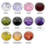 Multicolor CZ Stone Round Flat Bottom Cut Loose Gems 5mm 8mm