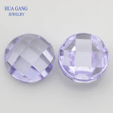Multicolor CZ Stone Round Flat Bottom Cut Loose Gems 5mm 8mm