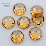 Multicolor CZ Stone Round Flat Bottom Cut Loose Gems 5mm 8mm