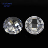 Multicolor CZ Stone Round Flat Bottom Cut Loose Gems 5mm 8mm