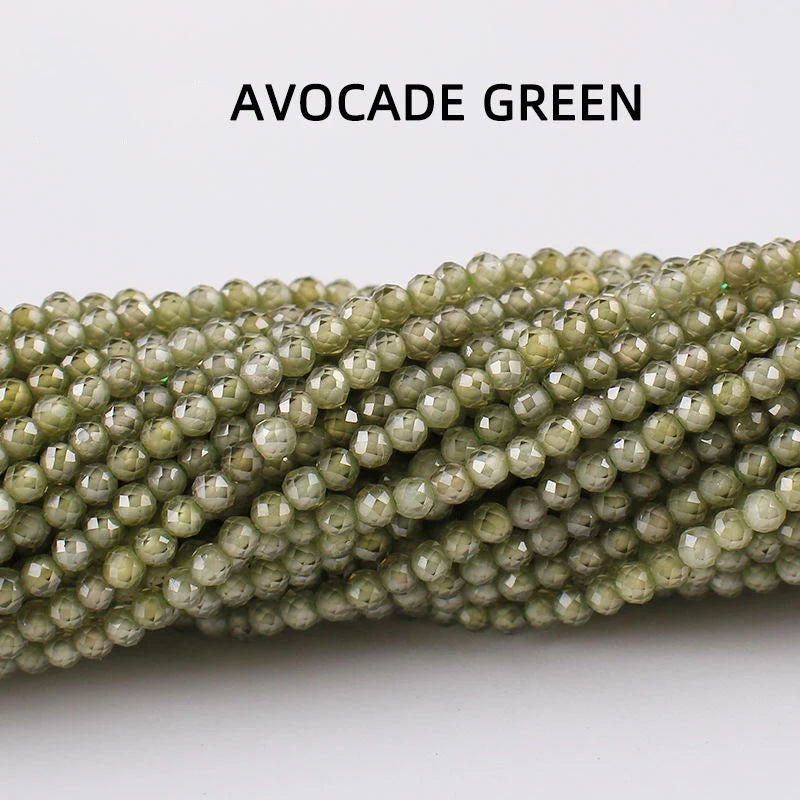 Multicolor Faceted AAA Zircon Beads for DIY Bracelet