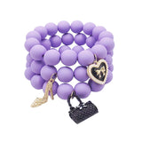 Multicolor Acrylic Strand Beaded Bracelet for Women