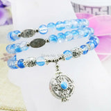 Multicolor Glass Beads Crystal Bracelet Hand Chain Jewelry for Women