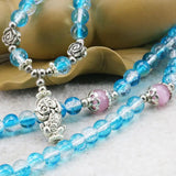 Multicolor Glass Beads Crystal Bracelet Bangles 6mm Jewelry for Women Girls