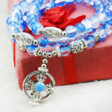 Multicolor Glass Beads Crystal Bracelet Hand Chain Jewelry for Women