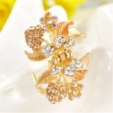 Multicolor Enamel Hair Claws Crystal Crab Clip