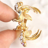 Multicolor Enamel Hair Claws Crystal Crab Clip