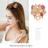 Multicolor Enamel Hair Claws Crystal Crab Clip