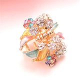 Multicolor Enamel Hair Claws Crystal Crab Clip