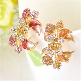 Multicolor Enamel Hair Claws Crystal Crab Clip