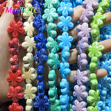 Multicolor Ceramic Flower Beads for Jewelry Making Necklace Bracelet 18x8mm