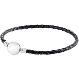 Multicolor Leather Ball Love Knot Bracelet Bangle