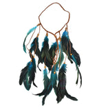 Multicolor Tribal Ethnic Wood Beads Leather Headband