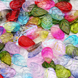 Multicolor Leaf Pendant 11x18mm Glass Spacer Loose Beads