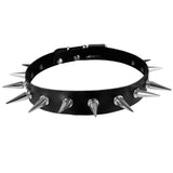Multicolor Leather Rivets Necklace Punk Choker Spike Collar