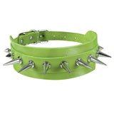 Multicolor Leather Rivets Necklace Spike Choker Punk Collar