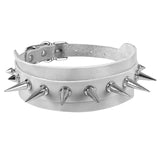 Multicolor Leather Rivets Necklace Spike Choker Punk Collar