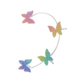 Multicolor Luminous Sequins Butterfly Ear Clip