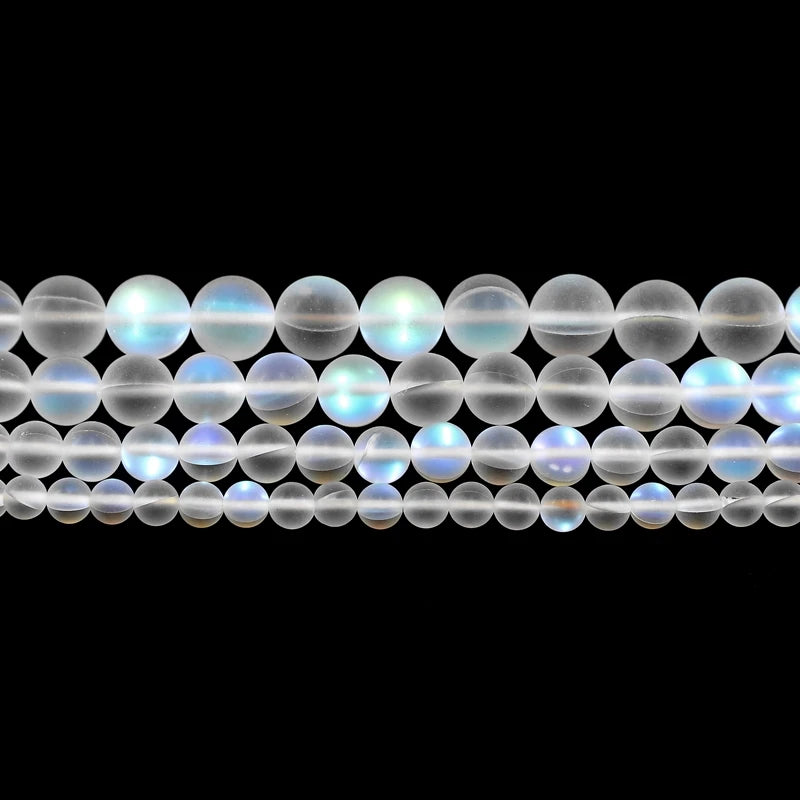 Moonstone Austria Crystal Glass Round Loose Beads 6/8/10/12MM 15Inch