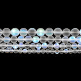 Moonstone Austria Crystal Glass Round Loose Beads 6/8/10/12MM 15Inch