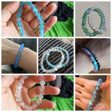 Multicolor Moonstone Beaded Bracelet 6MM Mermaid Glass Crystal Braided Bracelet