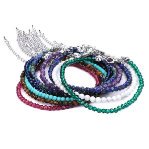 Multicolor Mini Beads 3MM Tiger Eye Bracelet for Men Women