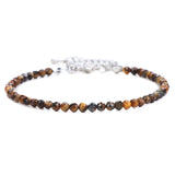 Multicolor Mini Beads 3MM Tiger Eye Bracelet for Men Women