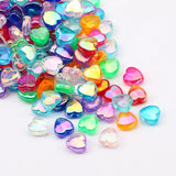 9mm Mixed Acrylic Heart Spacer Beads Jewelry Making DIY Charm Necklace Bracelet