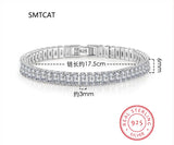 Multi Moissanite Tennis Bracelet 925 Sterling Silver D VVS1 Lab Diamond