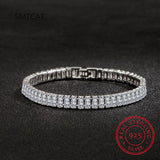Multi Moissanite Tennis Bracelet 925 Sterling Silver D VVS1 Lab Diamond
