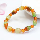 Multicolor Agate Jade Beaded Bracelets for Women Fine Jewelry