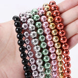 Multicolor Hematite Stone Beads Round Spacer Beads for Jewelry Making DIY