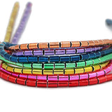 Multicolor Hematite Stone Cylinder Spacers 4x6mm Beads for DIY Bracelets